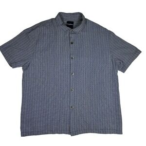 Tommy Bahama 100% Silk Camp Shirt 3XL Blue Geo Getaway Resortwear Casual Boho